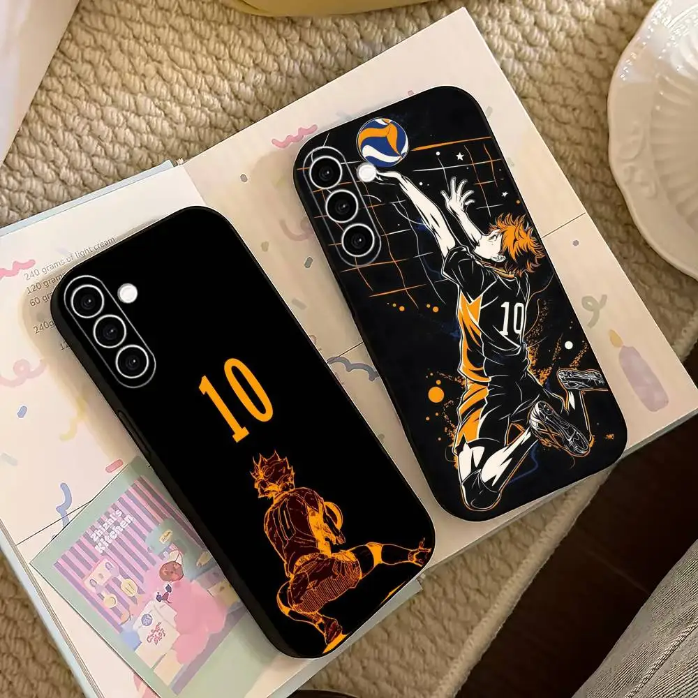 Amine H-Haikyuu  Phone Case For Samsung Galaxy A73,A72,A71,A70,A53,A52,A51,Others Soft Black Cover