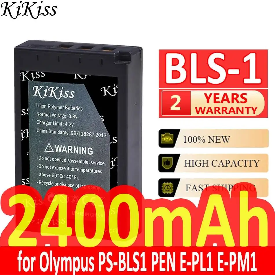 Digital Camera Battery 2400mAh High Compatibility Bls-1 For Olympus PS-BLS1 Pen E-PL1 E-PM1 EP3 EPL3 Evolt E-420 E-620 E-450 Slr