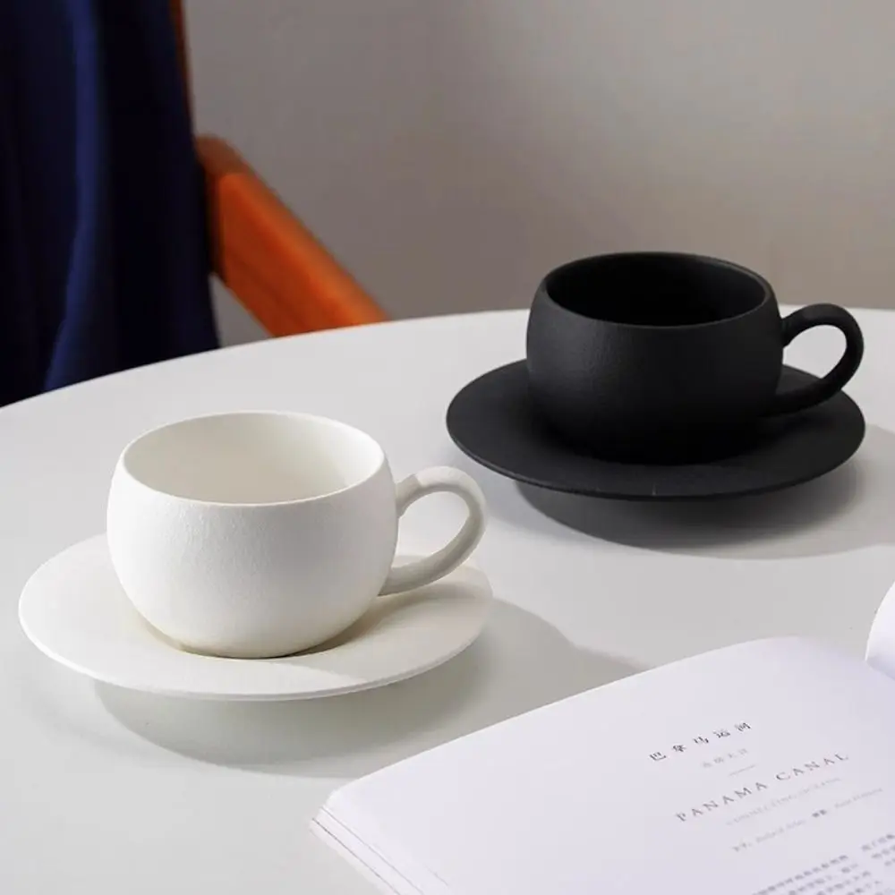 Juego  Tazas  Café  Estilo Japonés Creativo, Taza  Té  Cerámica con Textura Mate y Base, Taza  Café  300 ml, Taza