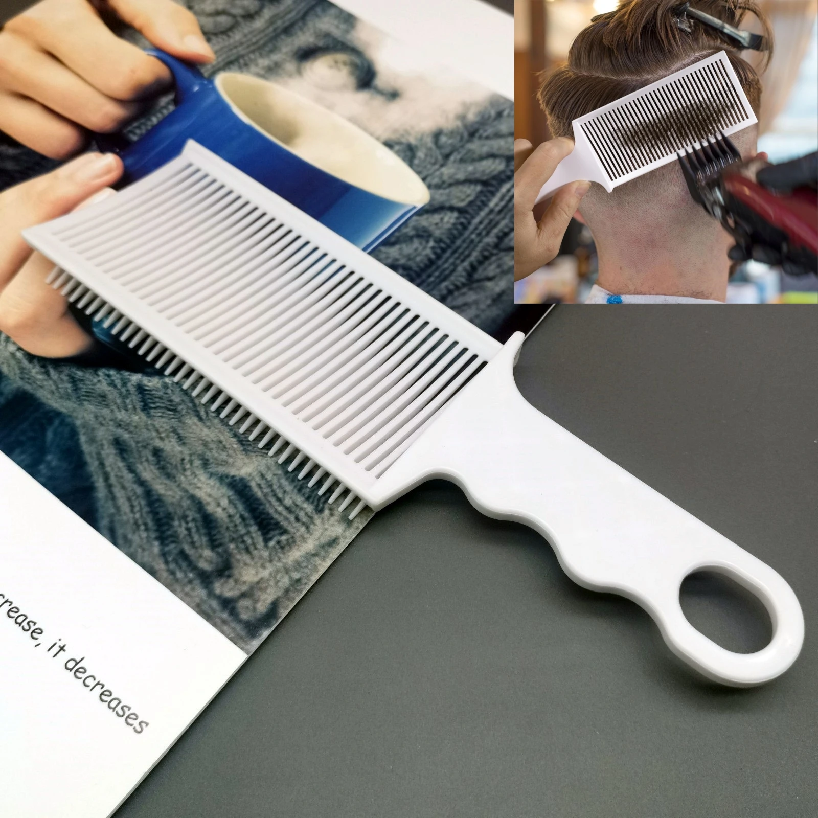1/2/3Pcs Barber Haar Kamm Kit Flache Top Haar Schneiden Verblassen Styling Verblassen Kamm Männer verblassen Pinsel Salon Haar Werkzeug Zubehör