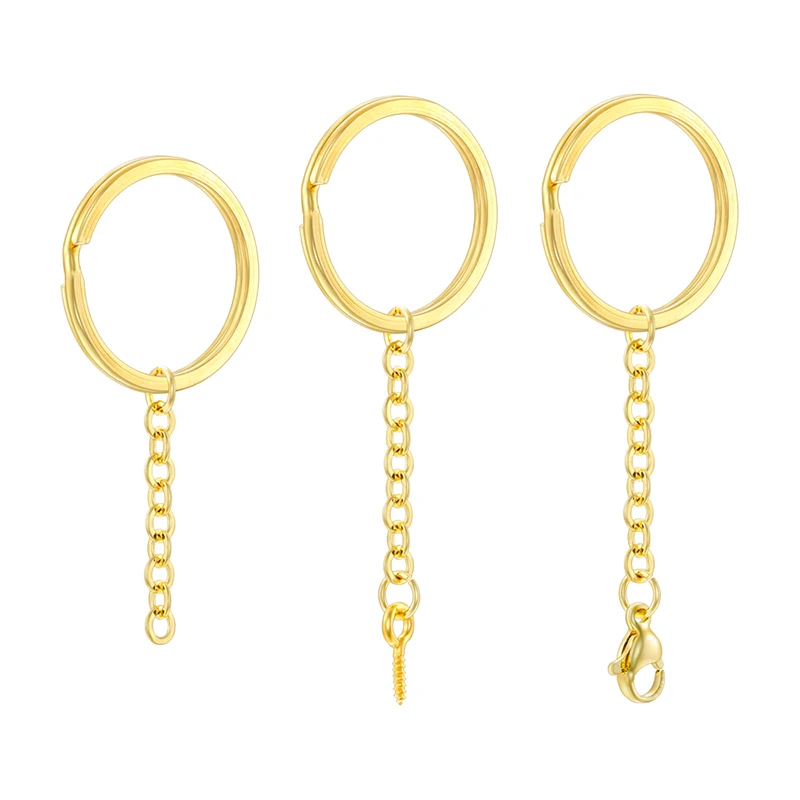 ZHUKOU 3 шт., материал из сплава, 18-каратное позолоченное брелок с винтами/пряжкой-омаром, подходит для изготовления ювелирных изделий своими руками: VK315 ZHUKOU 3 шт., материал из сплава, 18-каратное позолоченное брелок с винтами/пряжкой-омаром, подходит для изготовления ювелирных изделий своими руками: VK315