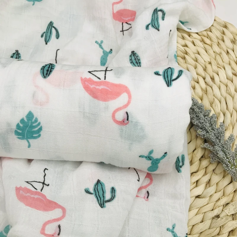 فلامنغو حمام الطفل شيالة أطفال الطفل بطانية من الموسلين قماط الوليد بطانية قماط تلقي بطانية للرضع حديثي الولادة #3