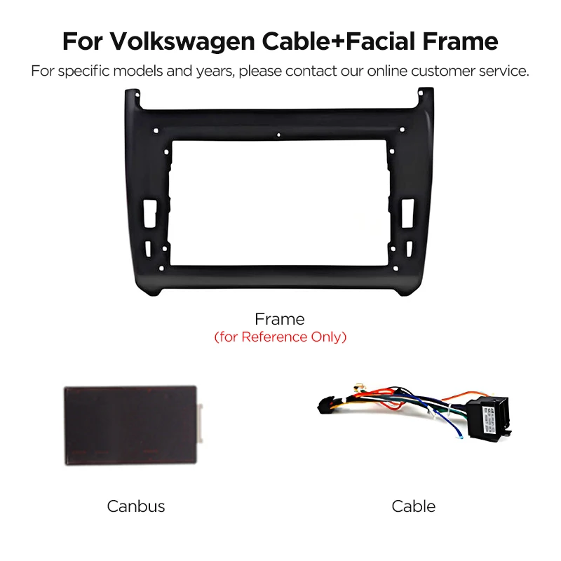 2 Din 9 Inch 10 Inch Auto Middenconsole Radio Frame Kabel Voor Peugeot VW Citroen Fiat Renault Audi Benz BMW KIA Mazda opel Ford