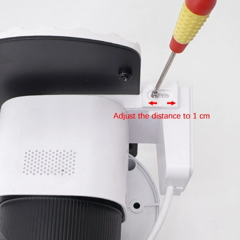 White Camera Rain Cover Accessory, Ribbed Top ABS Cover with Mounting Screws and Wide Profile for Yard Entry and Garage