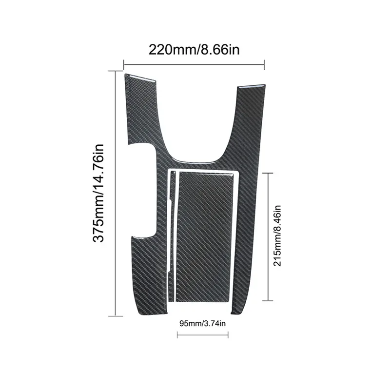 For Honda Accord Coupe/Sedan 2008-2012 Carbon Fiber Gear Panel Stickers Car Interior Decorative Accessories