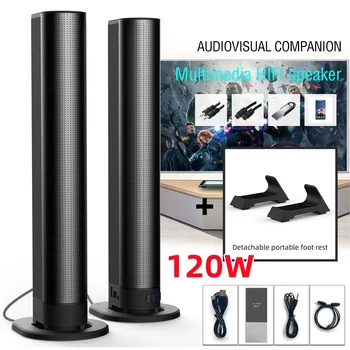 BS-56 de alta potência tv computador eco parede bluetooth alto-falante multifuncional alta fidelidade subwoofer aux entrada luz cinema em casa tv alto-falante