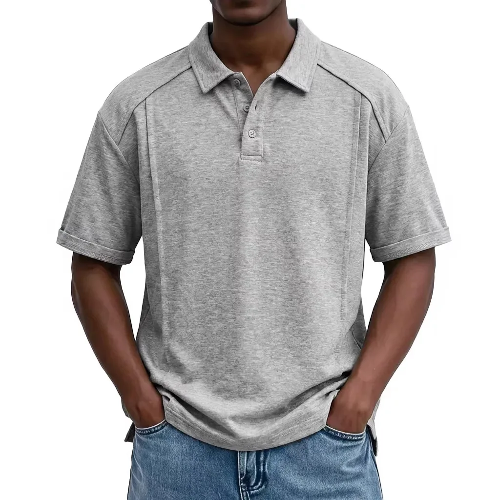 

2026 Summer New Men's Shirt Casual Men's Versatile Short-sleeved Button-down Polo Shirt