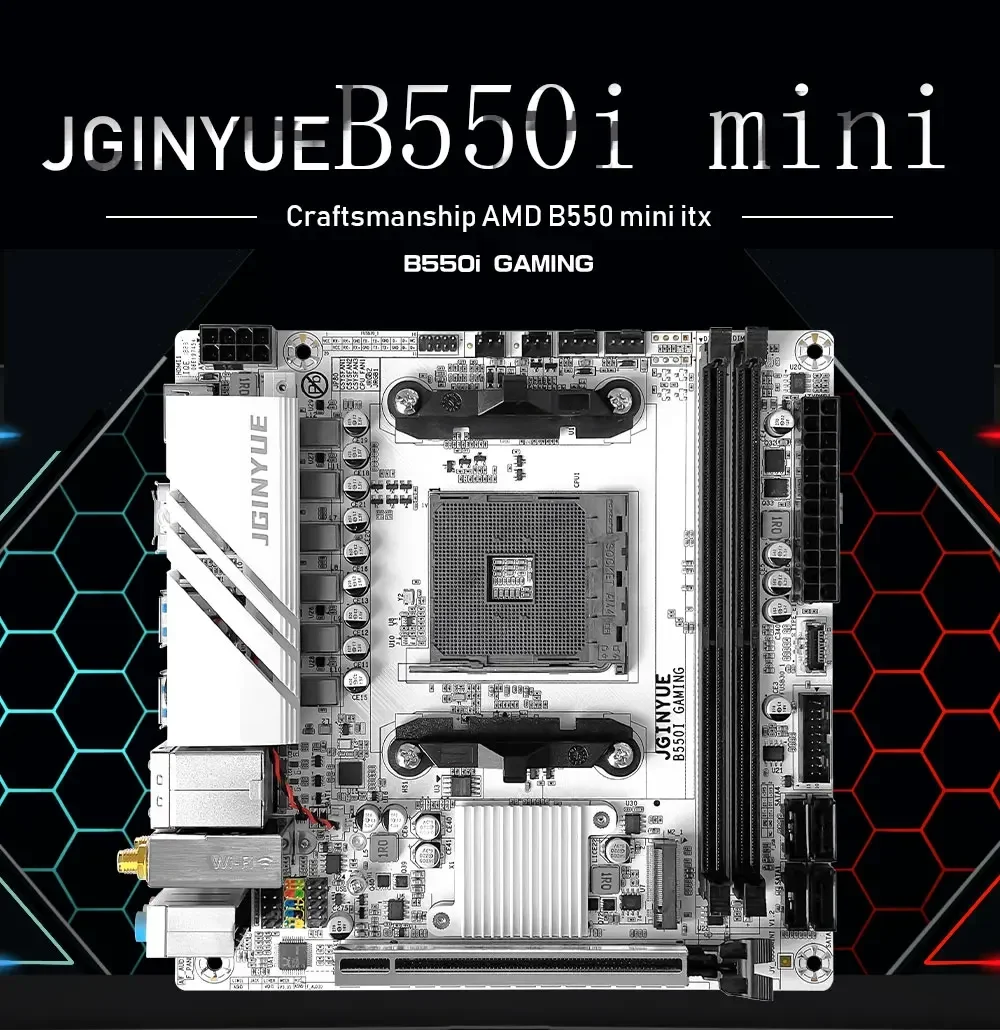 JGINYUE B550i GAMING Motherboard Set With Ryzen R5 5600/5600X R7
