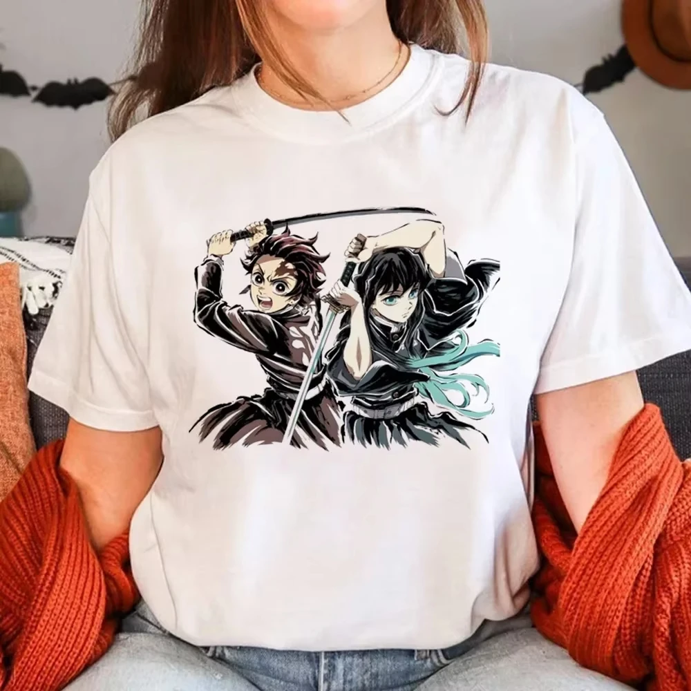 2025 Muichiro Tokito T-shirt Frauen Harajuku Sommer Manga T-shirts Weibliche Manga Japanische Anime Kleidung Y2k Top