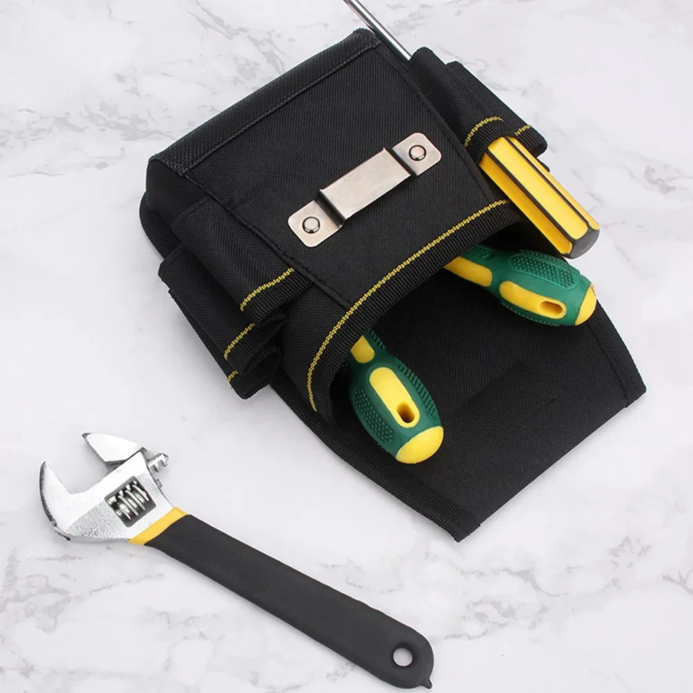 6-Pocket Tool Belt Pouch Thickened Durable Tool Waist Bag with Screwdriver Holder Work Pouch for Electrician Technician