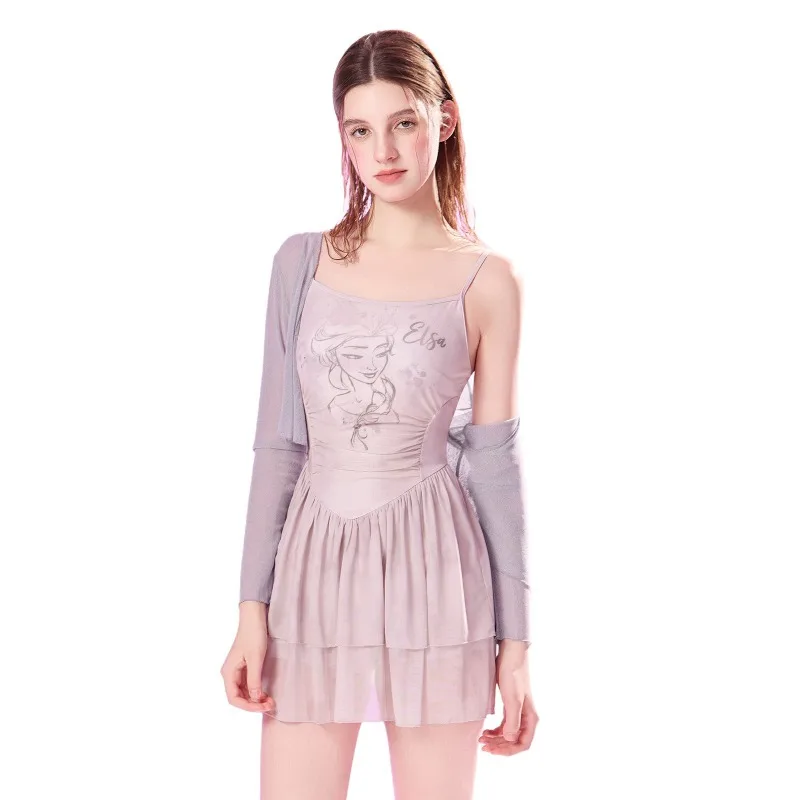 Nowy, oszałamiający strój kąpielowy Disney 2025, idealny dla puszystych figurek - jednoczęściowy damski strój z narzutką, modelujący sylwetkę, idealny na plażę i do gorących źródeł.