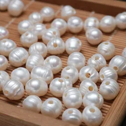 9-10mm big freshwater pearl potato shape bead with large 2.0mm hole