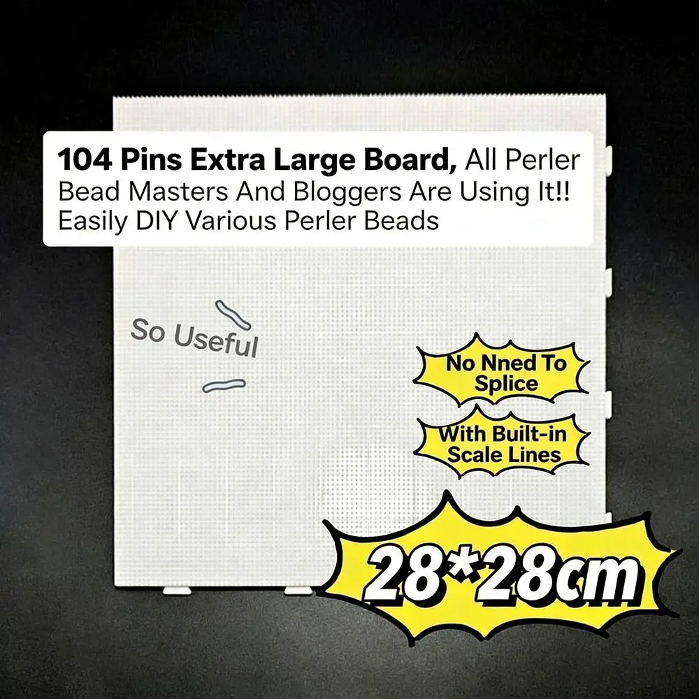 

Квадратные термомозаики (пегборды) для рукоделия: создание пазлов, поделки, декор. Термостойкие бусины Perler Hama, 52*52 пина / 104*104 пина.