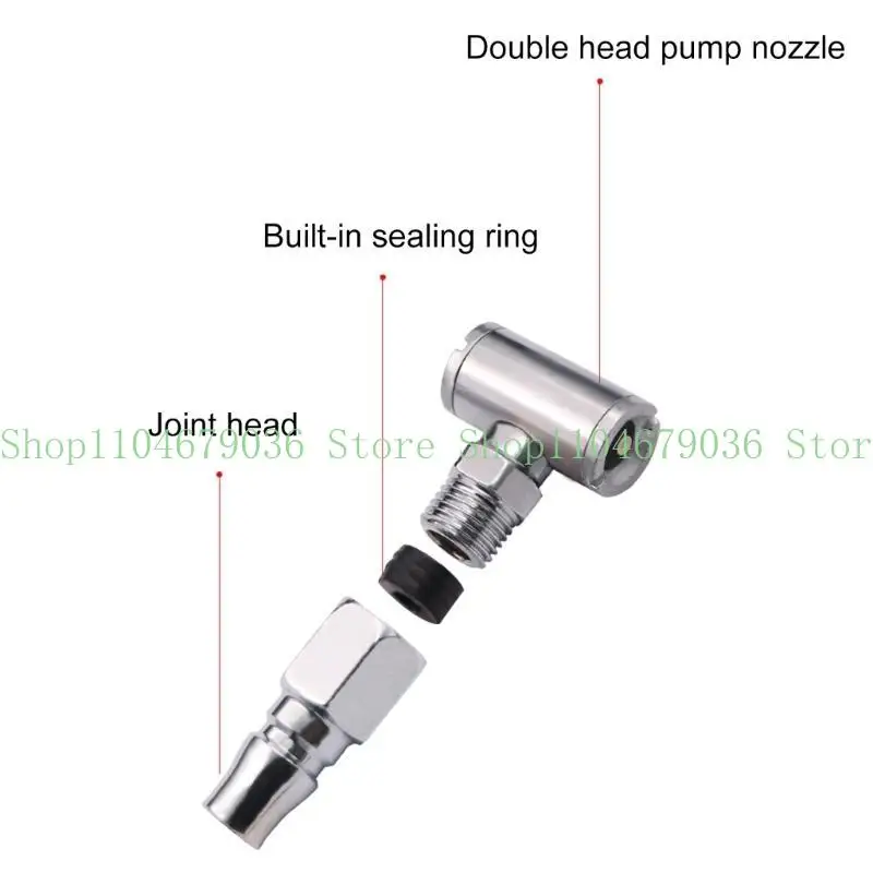 

652F Car Auto Repair Tool Valves Double End Air Pumps Chuck Tyre Inflator Valves