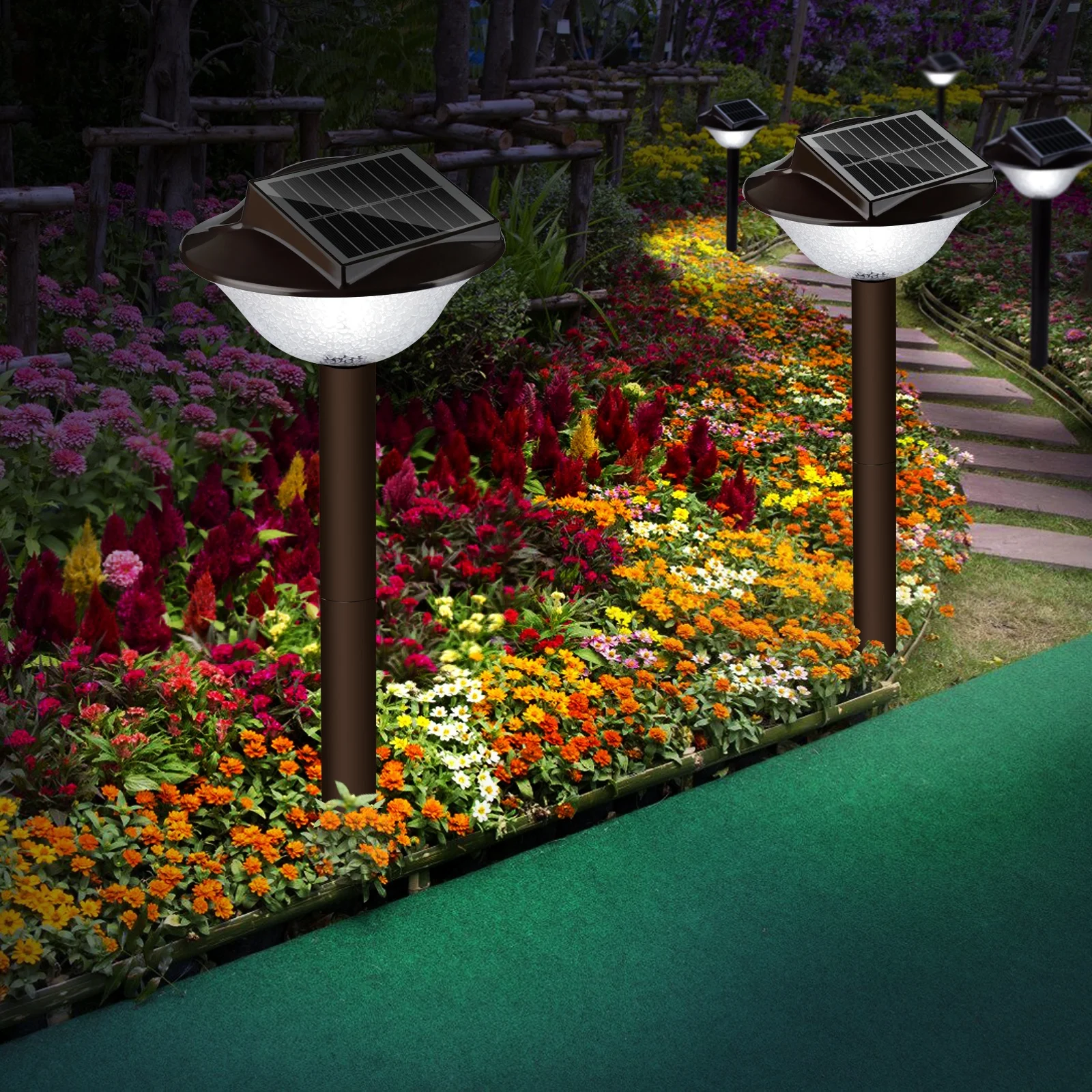 

Garden Solar Lamps Outdoor Newest Decorative Solar LED Lights with Stake for Garden Lawn Pathway Yard Decorations