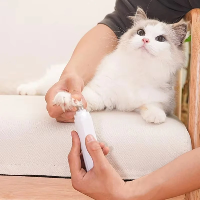 Electric Cat Nail Clipper Dog Cat Rechargeable Nails Trimmer  Low Noise Low Vibration Indoor Pets Grooming Machine