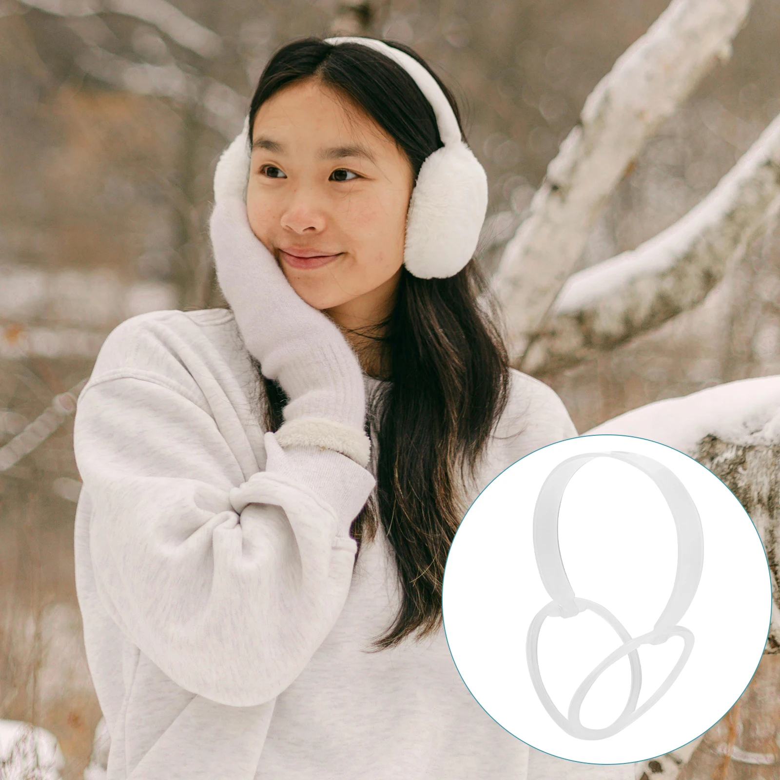 

10pcs Warm Earmuff Frame Shelf Plastic Winter Ear Warmer Holder Foldable Diy Rack Durable Transparent Visibility Space Saver