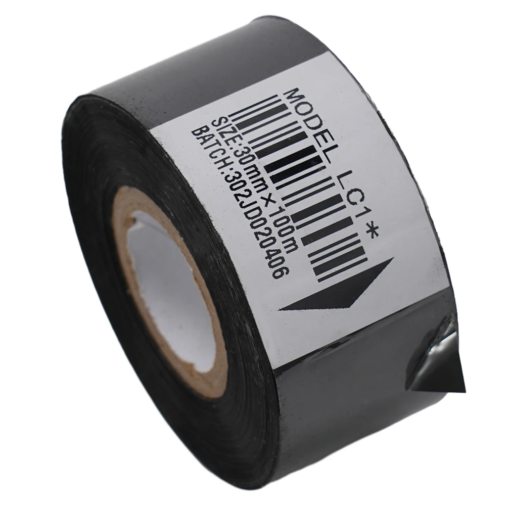 Easy to Apply Black Ribbon for HP241DY8 Date Printer, High Adhesion, Clear and Readable Stamps Coding Machine Part 30*100mm