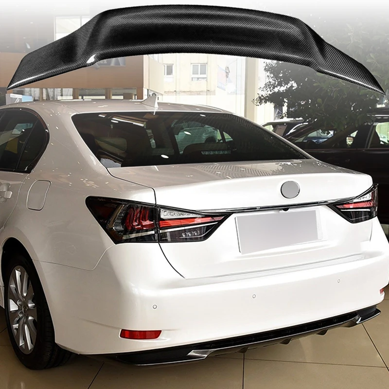 

For 14-17 LEXUS GS GS200 GS300 GS450h GS350 GS-F GS200t Car Rear Trunk Tail Wing Body Accessories Carbon Fiber R Style Spoiler