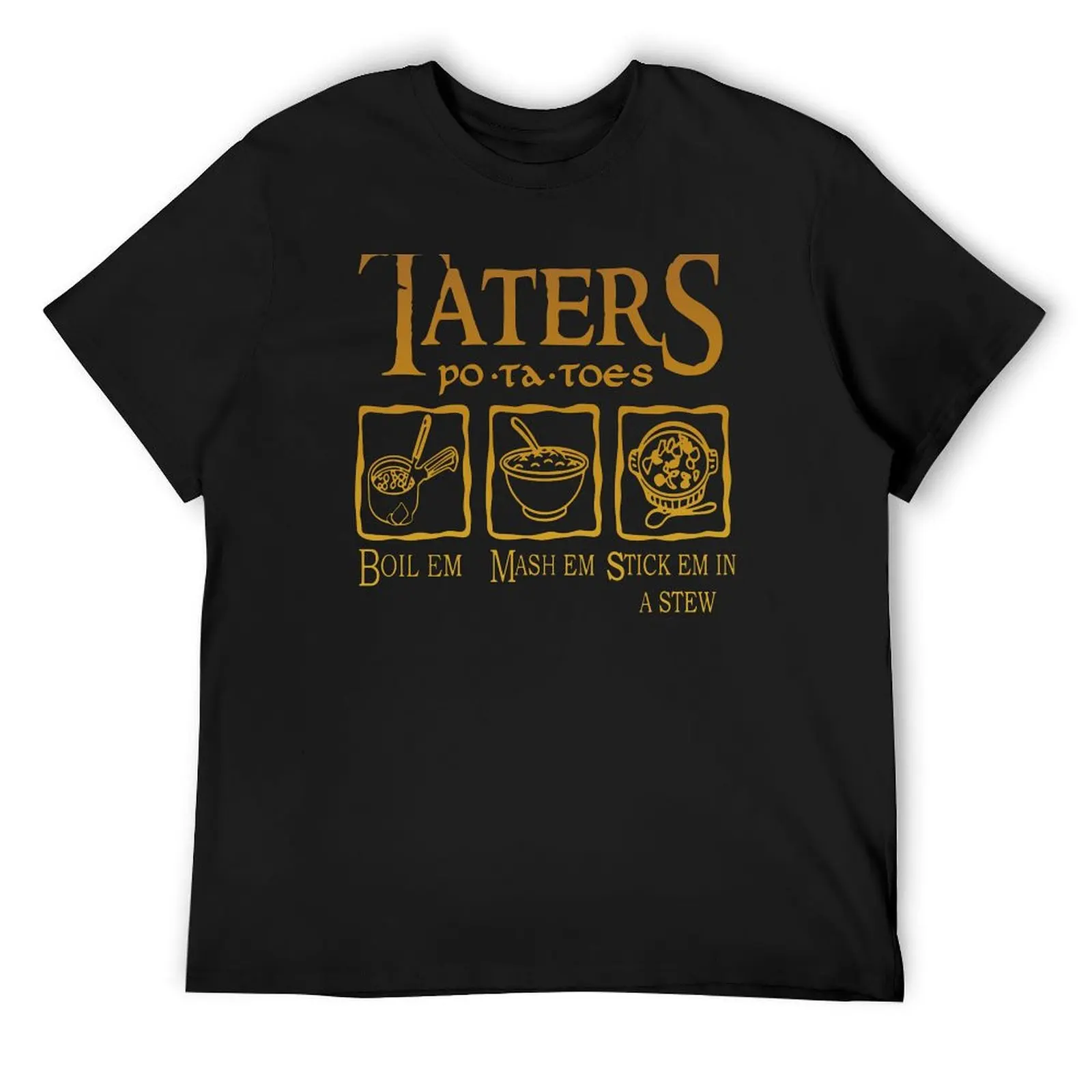 Taters Potatoes T-Shirt kawaii clothes basketball graphic tees tops anime shirts men