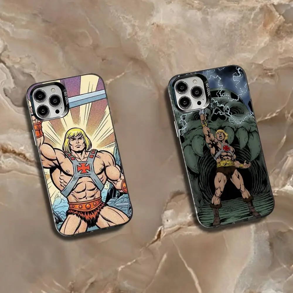 

H-He M-Man-S Phone Case For iPhone 16,15,14,13,12,11,Mini,Pro,SE,MAX White Matte Shockproof Cover