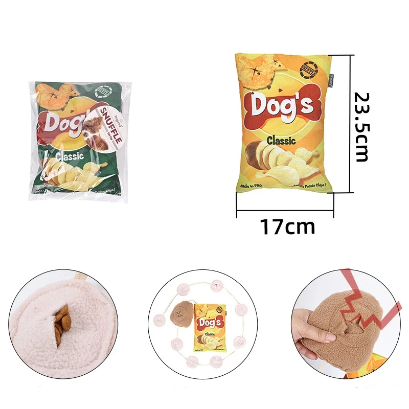 Potato Chips Dog Sniffing Mat Toys for Dog Snuffle Ball Training Food Slow Feeding Pad Pet Nose Blanket Toy Pet Puzzle Toy