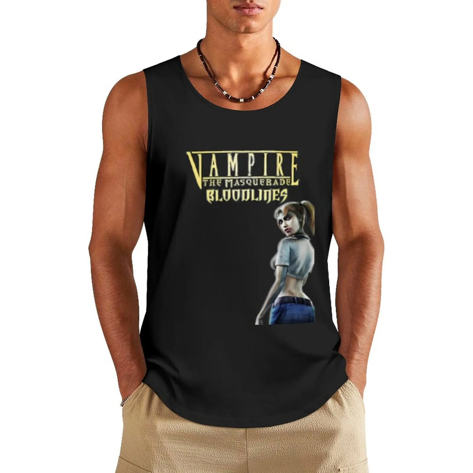 Вампир: маскарадный Топ Swansong, Мужская одежда, одежда для спортзала, мужская спортивная одежда для спортзала, футболка для мышц