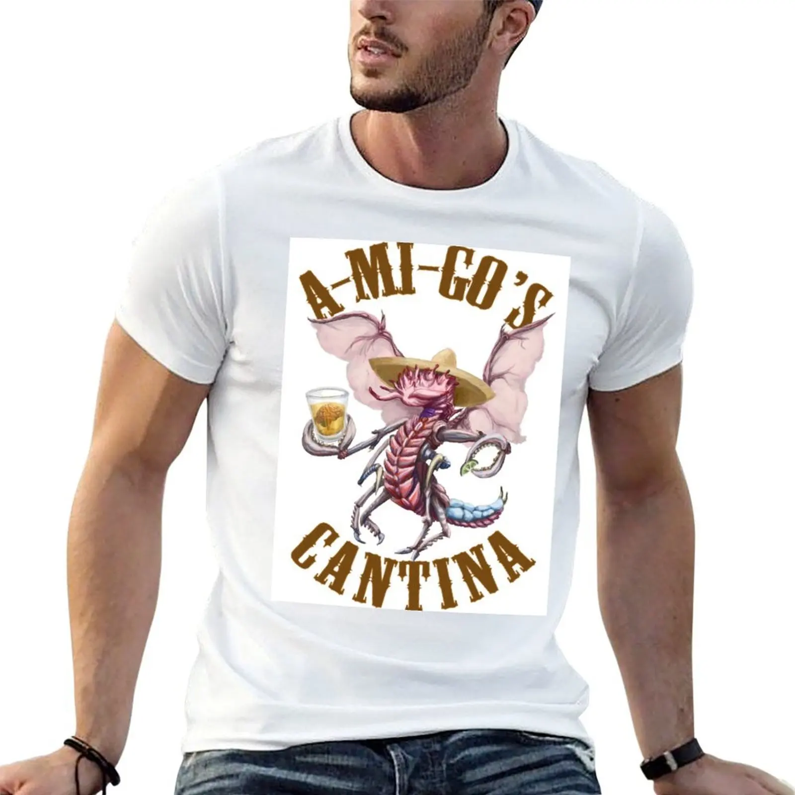 

A-Mi-Go's Cantina T-Shirt funny t shirts man t shirts for man graphic funny T-Shirt