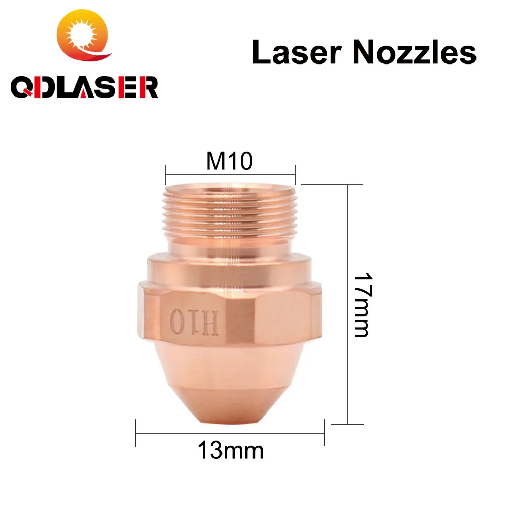 QDLASER  H Series OEM Laser Nozzles BT13-C-17SH Dia.13mm Single Layer M10 Caliber 0.8-3mm for Fiber Cutting Head