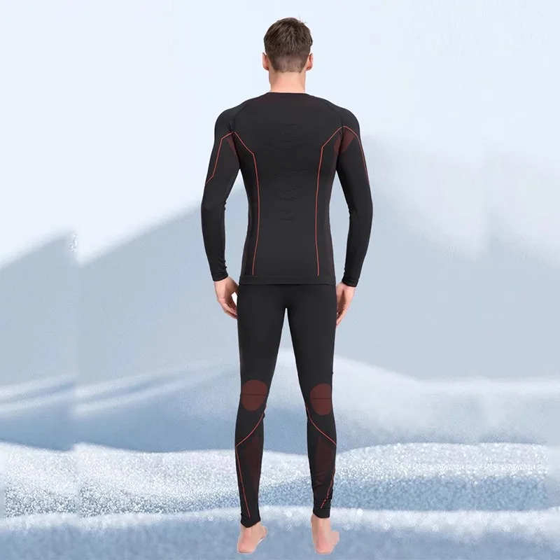 Men GYM Compression Suit Fitness Running Hiking Skiing Tight Set Exercise Sport Basketball Football Pant + Long Shirt Clothing 3