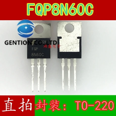 

10PCS FQP8N60C MOS field effect tube 8N60 8A/600V TO-220 iron seal in stock 100% new and original