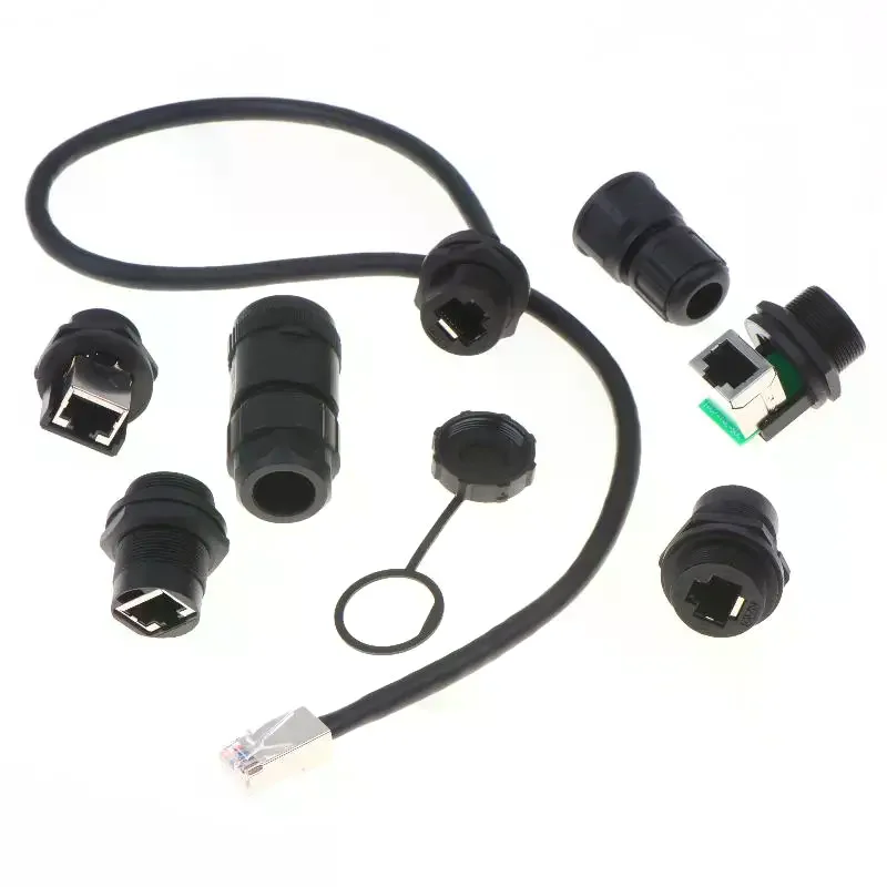 Waterproof RJ45 Connector Kit IP67 Protection Stable Signal Perfect Outdoor Industrial Ethernet Cabling