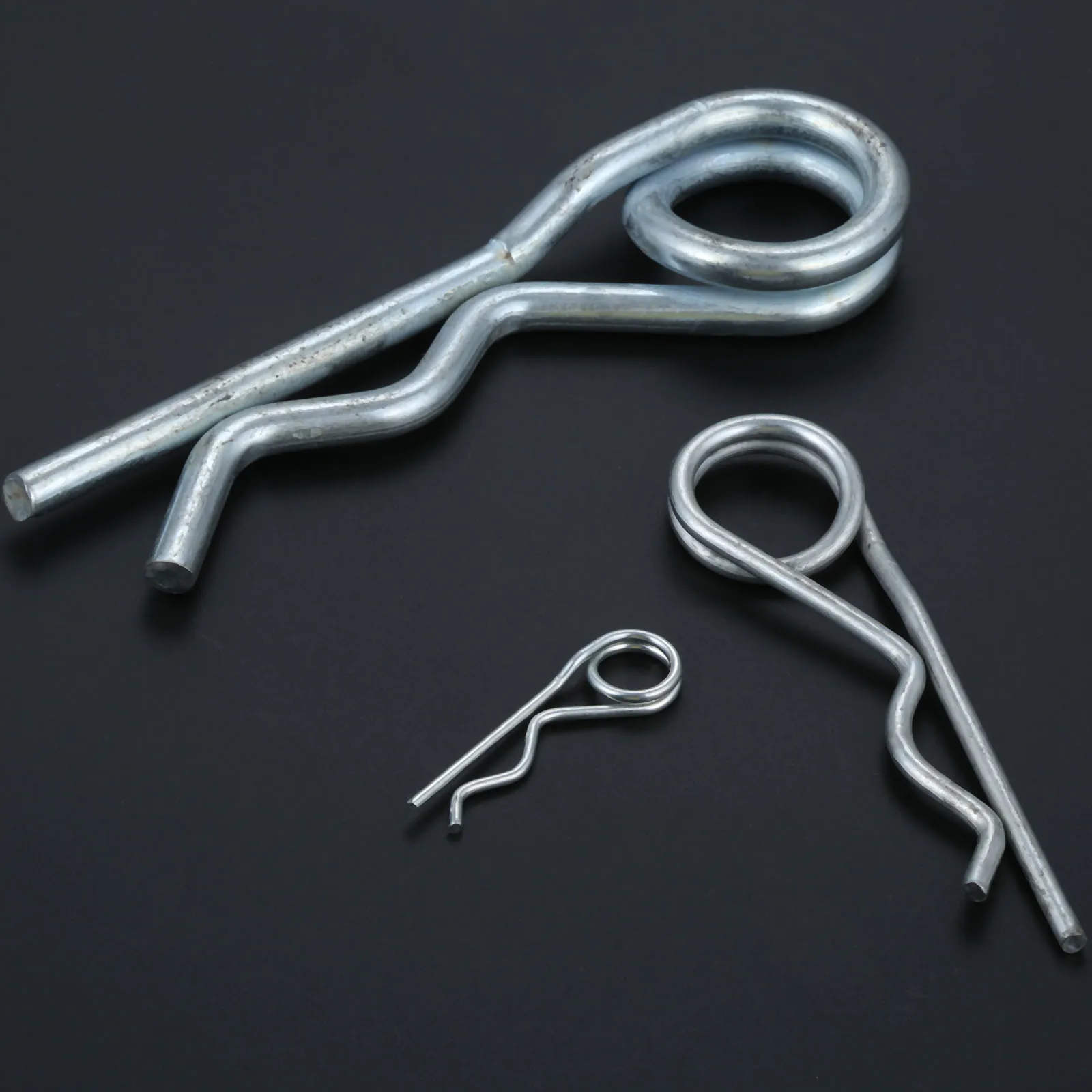 20/10/5Pcs Double Ring Cotter Pins Steel Double Coil R Clip Retaining Cotter Hair Pins for Trailer Stroller Cargo Boat Farm