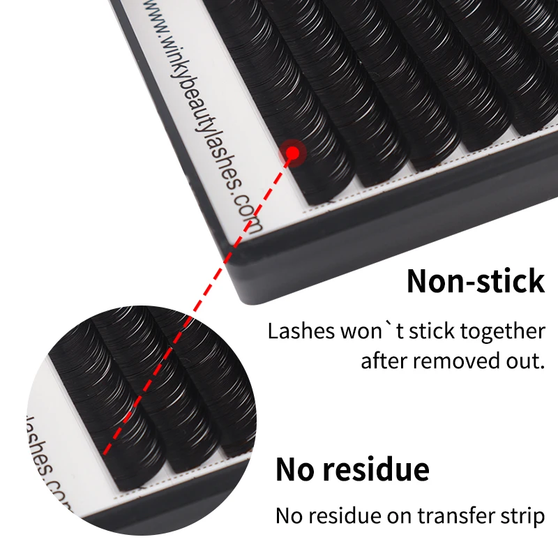 Winky Beauty 12Rows thickness 0.03 to 0.15 Faux mink eyelashes individual eyelash lashes soft eyelash extension mink eyelash