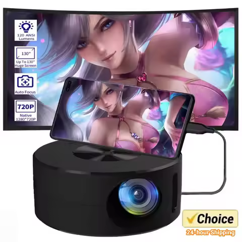 YT200 Smart Projector LED HD TV Video Projetor for 4K 1500 Lumens Android Same Screen Home Cinema Outdoor Portable Projetor