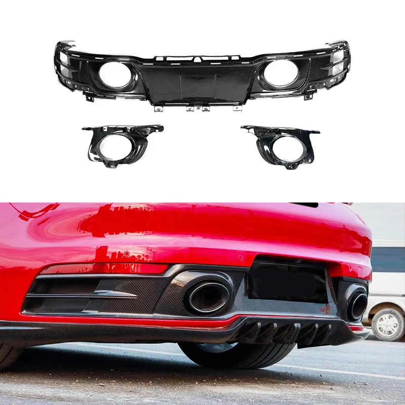 

Classic Car Restomod Body Kits2019-2024 992 Car Modification Upgrade Rear Bumper Carbon Fiber Rear Lip Bar Mudguard Body Kit For