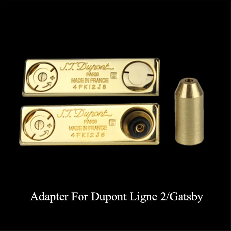 Adaptador de boquilla de cobre y Gas butano de repuesto completo para encendedor Dupont L1/L2/LD, tapas amarillas/rojas/verdes/azules, cabezal
