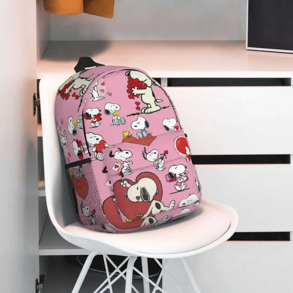 Snoopy mochila impermeable de 15 pulgadas, bolsa de viaje ligera con múltiples bolsillos para organización