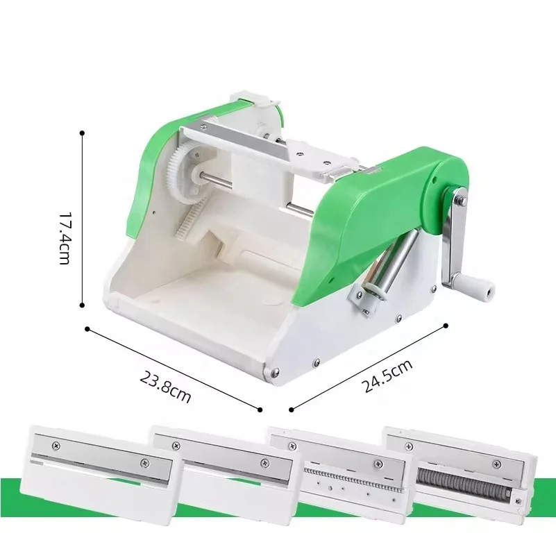Commercial Restaurant Manual Sliced Lotus Root Radish Potato Slice Strips Spiral Slicer Cutter Machine