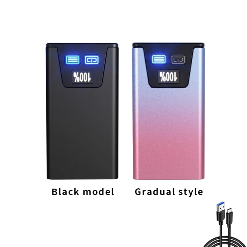 LED Mini Keychain Work Light with Magnetic Strip, Multi-Source Light, Digital Battery Level Display Flashlight