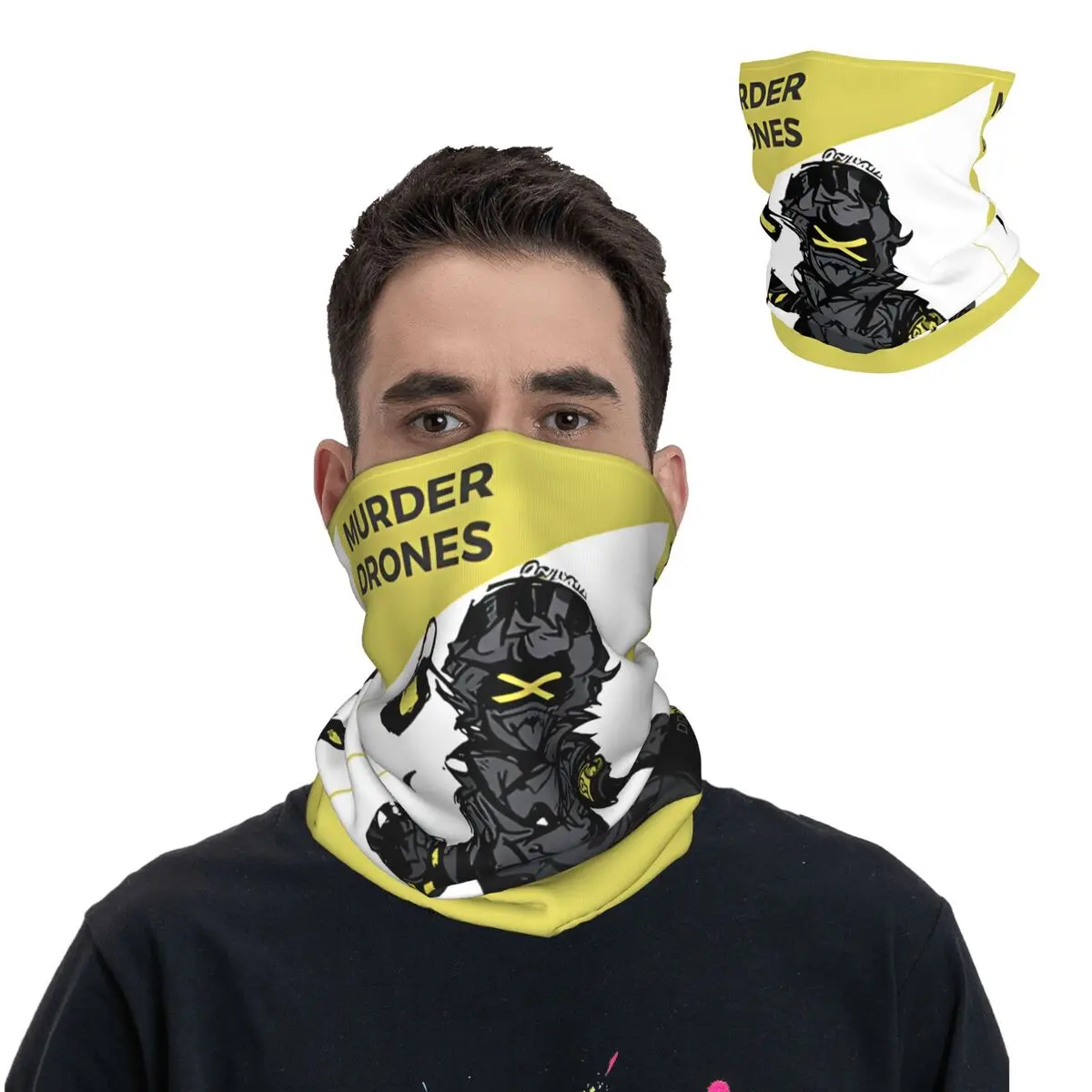 Cool Bandana Neck Gaiter Printed Motorcycle Motocross Murder Drones Face Scarf Balaclava Cycling Unisex Adult Washable