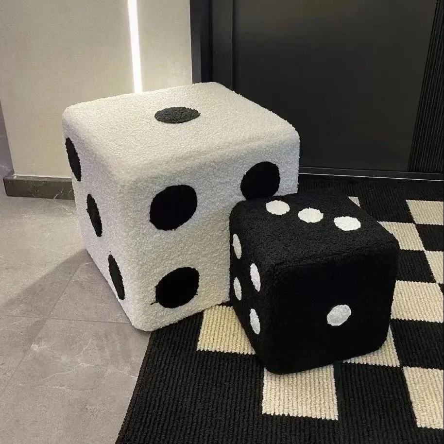 Nordic Net Red Shoes Small Stool Home Living Room Dice Stool Small Apartment Simple Bedroom Seat Creative Makeup Stool