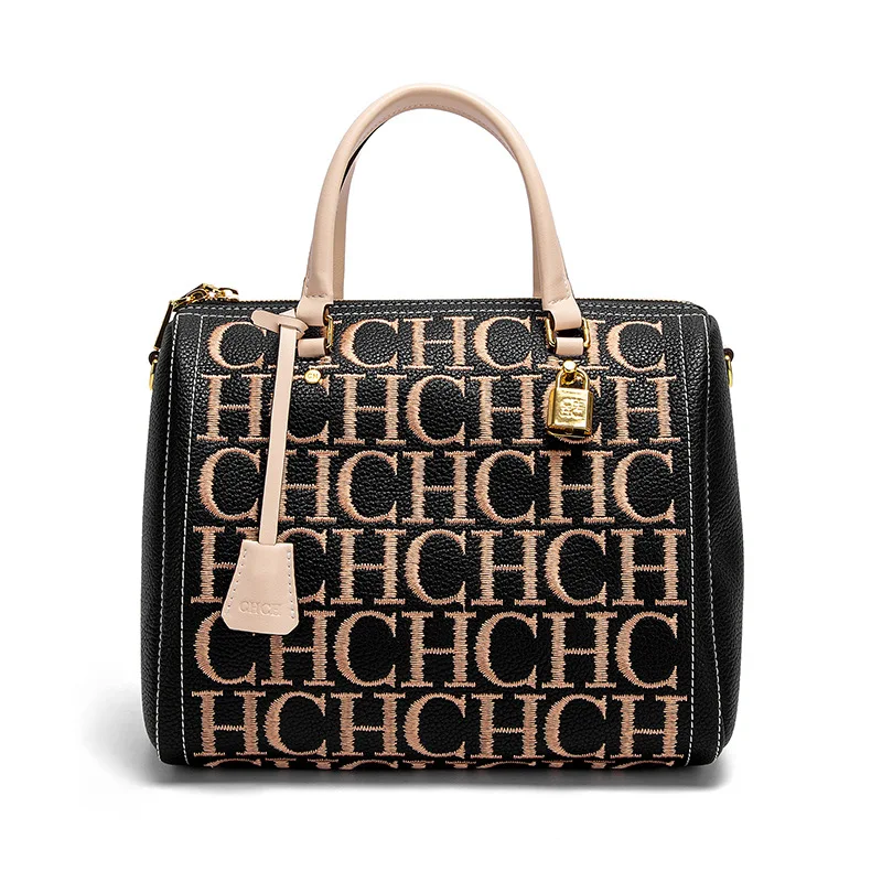 

Luxe Embossed Square Bag for Women, New Spacious Top Handle Shoulder Purse, Textured Small Box Bag, Chic & Roomy