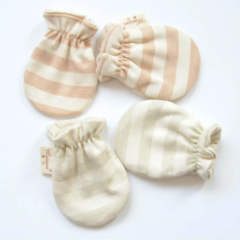 Gants anti-rayures en coton pour bébé, mitaines pour nouveau-né, protection du visage, accessoires pour nourrissons, 1 paire