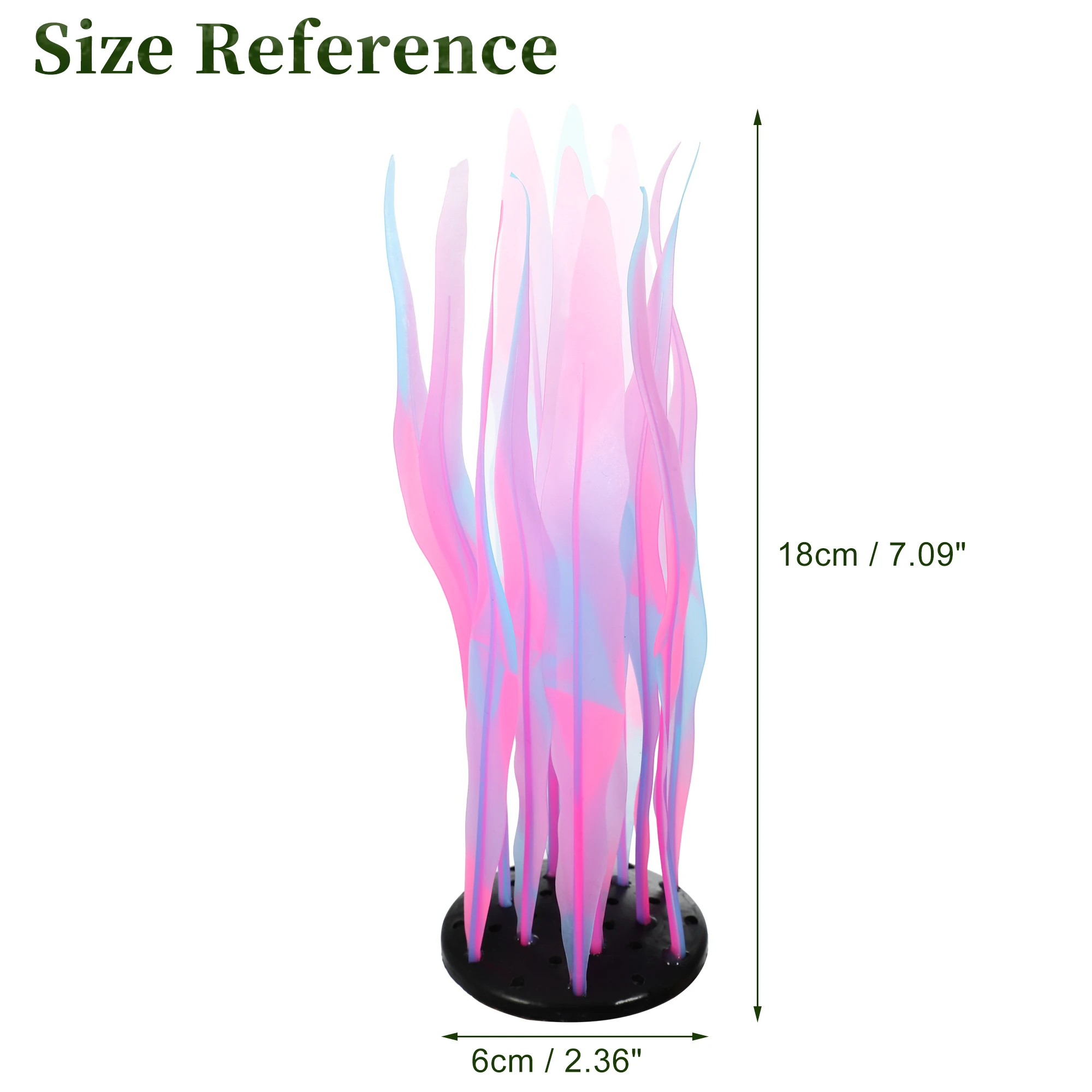 UXCELL Aquarium Artificial Decorative Plant Silicone Glowing Decor for Fish Tank Ornamen Flower Grass Decoration Accessories