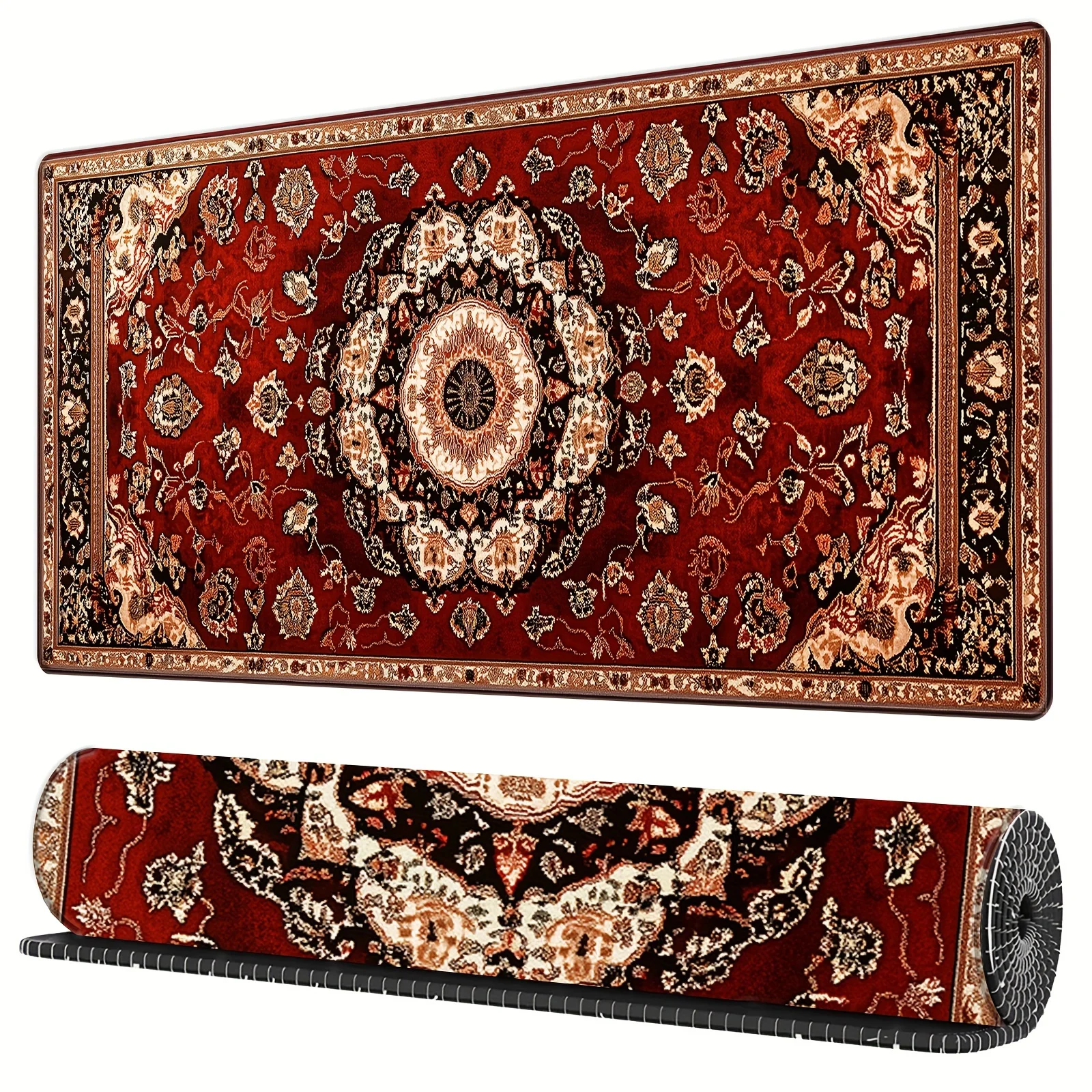 

Bohemian Persian style large gaming mouse pad - Anti-slip and durable rubber table mat, suitable for keyboard and mouse