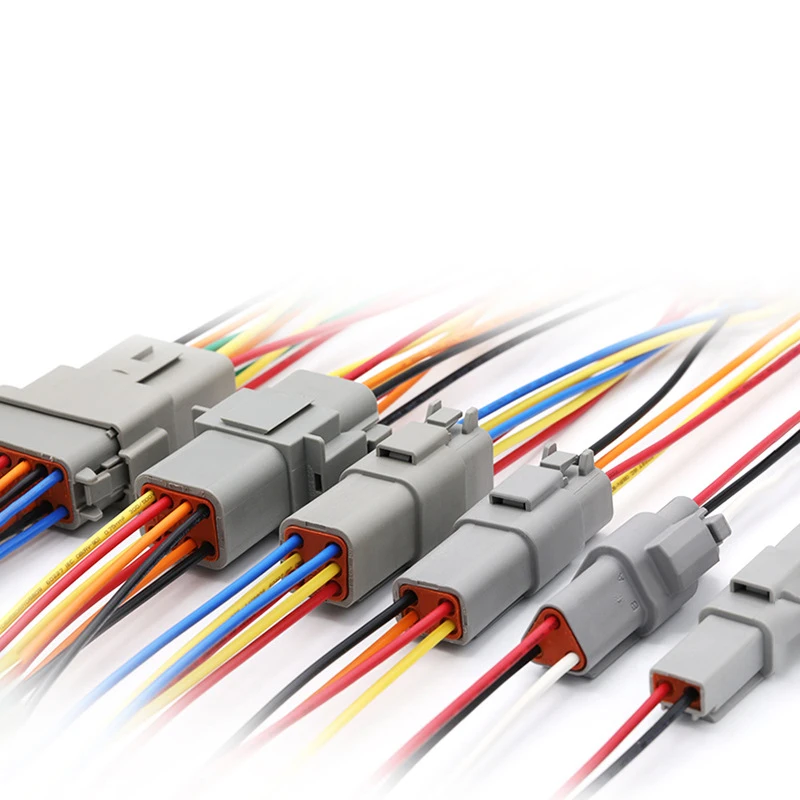 5/10/100 Sets Deutsch DT-2/3/4/6/8/12 Pin Electronic Connection Aviation Waterproof Male Female Connector With 15cm Harness