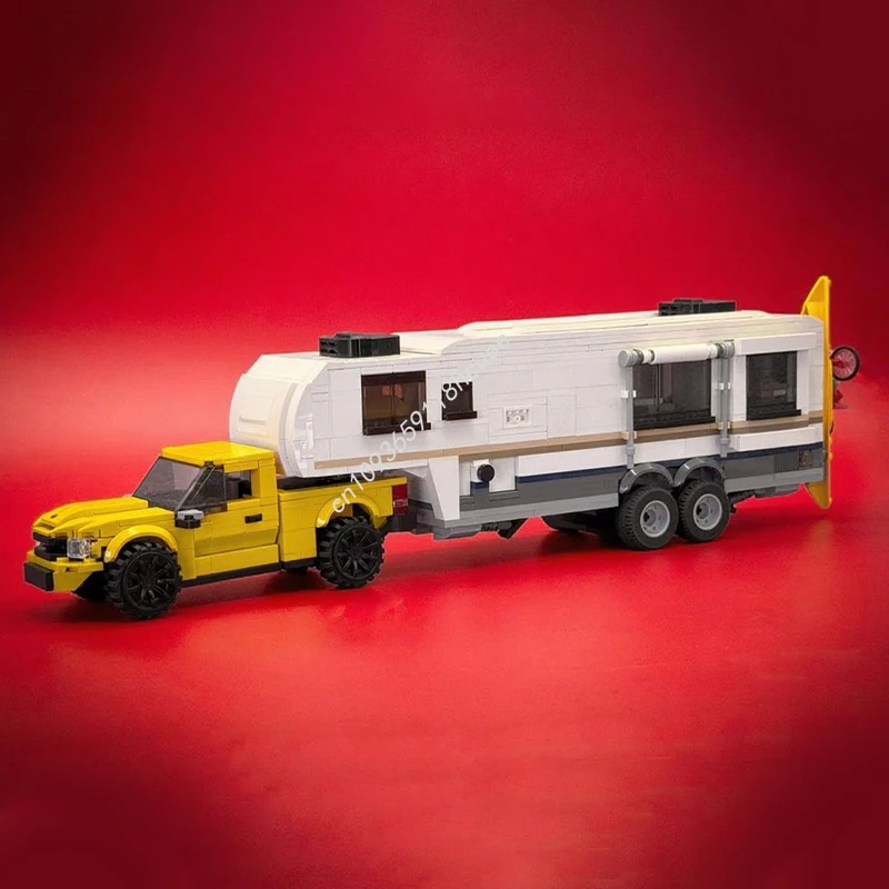 

1100 шт. игрушка MOC Tundra и пятое колесо, кемпер, городской чемпион, суперкар, строительные блоки, рождественская модель, вечерние сувениры, сумка для подарков, подарок