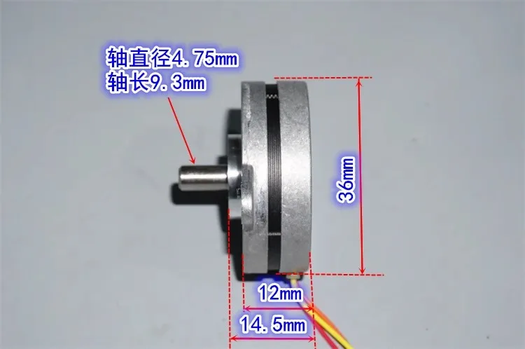 2-phase 4-wire mini precision 36 circular thin stepper motor 0.9 degrees