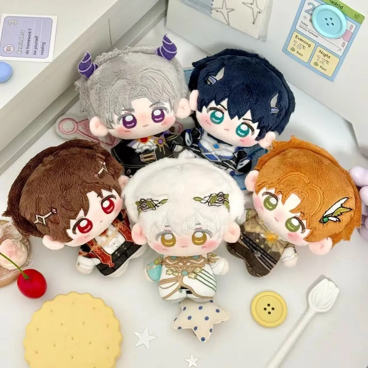 

10CM Light and Night Osborn Sariel Charlie Evan Jesse Cotton Doll Plush Cute Cartoon Figures Stuffed Toys Student Birthday Gift